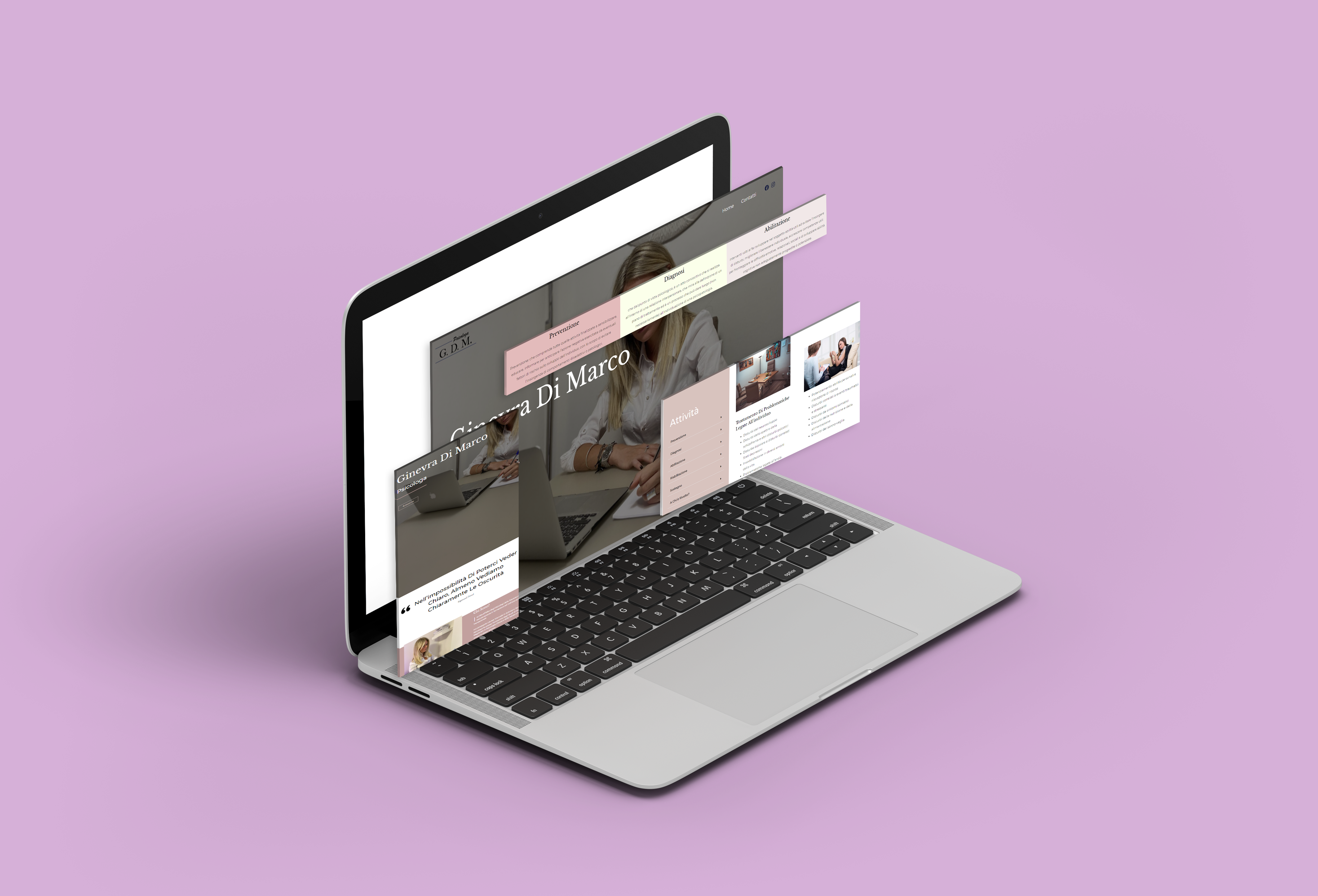 isometric website screens mockup