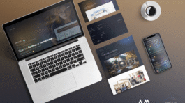 Presentazione del sito web Net7 su laptop e smartphone, con le sezioni Design, Tecnologie e sviluppo e Comunicazione.